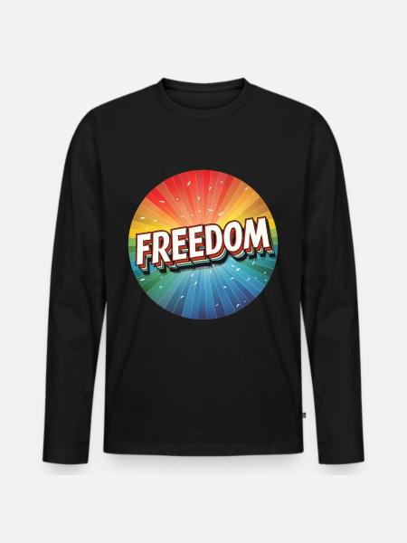 LGBTQ Freedom - Men's Premium Organic Long Sleeve Shirt - black