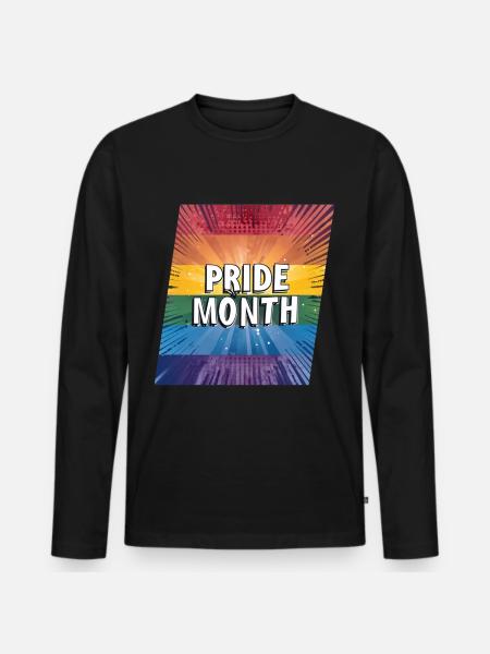 LGBTQ Pride Month - Men's Premium Organic Long Sleeve Shirt - black
