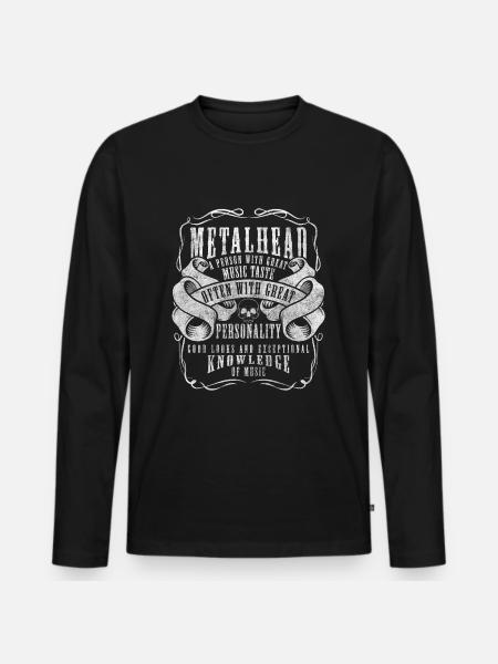 Metal Band Metaller - Men's Premium Organic Long Sleeve Shirt - black