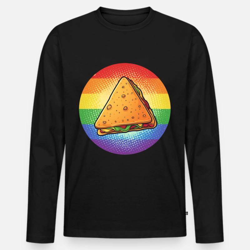 LGBTQ Nacho - Männer Premium Bio Langarmshirt - Schwarz