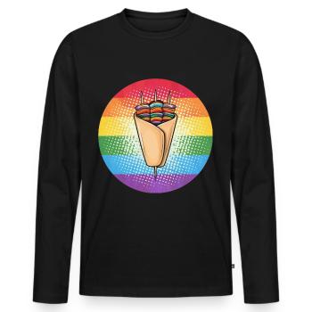 LGBTQ Kebab - Männer Premium Bio Langarmshirt - Schwarz - Vorne - Nico (187cm)