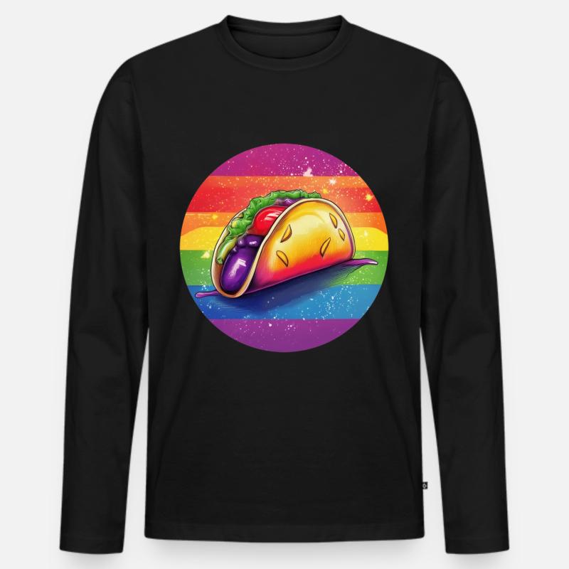 LGBTQ Taco - Männer Premium Bio Langarmshirt - Schwarz