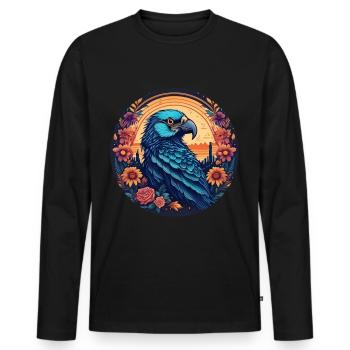 5 de Mayo Party Drinko de Mayo Papagei, - Männer Premium Bio Langarmshirt - Schwarz - Vorne - Nico (187cm)