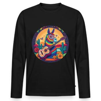 5 de Mayo Party Drinko de Mayo Pinata - Men's Premium Organic Long Sleeve Shirt - black - Front - Nico (187cm)