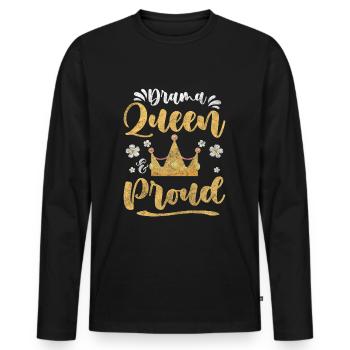 Crown Acting Spotlight Whining - Men's Premium Organic Long Sleeve Shirt - black - Front - Nico (187cm)