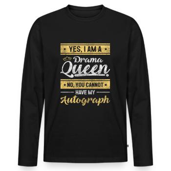 Drama Theater Mrs. Trouble - Men's Premium Organic Long Sleeve Shirt - black - Front - Nico (187cm)