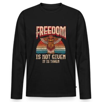 Ureinwohner Ritual Weisheit Symbole - Männer Premium Bio Langarmshirt - Schwarz - Vorne - Nico (187cm)