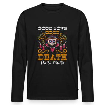 Holiday Death October Remembrance - Men's Premium Organic Long Sleeve Shirt - black - Front - Nico (187cm)