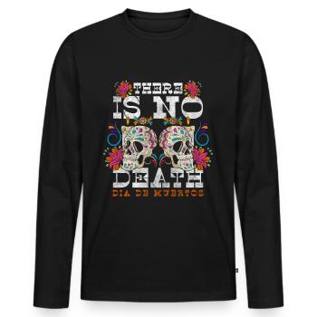 Mexico Death Honor Remembrance - Men's Premium Organic Long Sleeve Shirt - black - Front - Nico (187cm)
