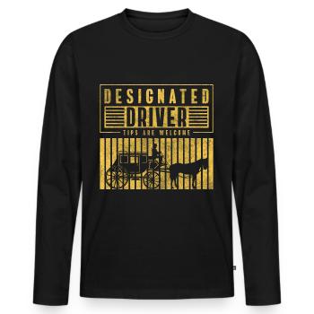 Pferdekutscher Beruf Gast Kutschieren - Männer Premium Bio Langarmshirt - Schwarz - Vorne - Nico (187cm)