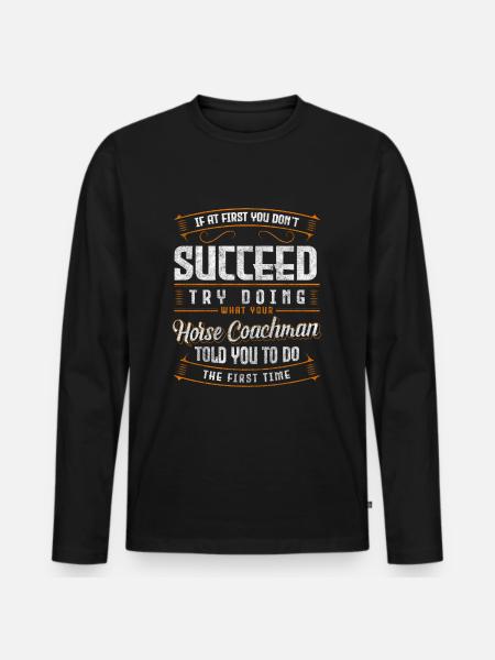 Horse-drawn carriage hobby carriage - Men's Premium Organic Long Sleeve Shirt - black