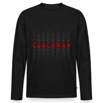 Pferdekutscher Reiten Gast Retro - Männer Premium Bio Langarmshirt - Schwarz - Vorne - Nico (187cm)