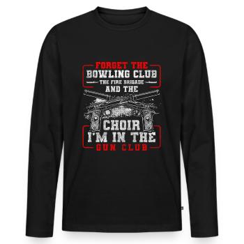 Shooting Club Pistol Jäger - Men's Premium Organic Long Sleeve Shirt - black - Front - Nico (187cm)