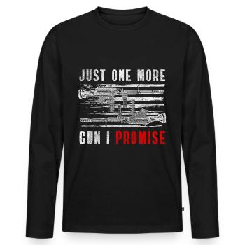 Waffe Sportschütze Munition Schießsport - Männer Premium Bio Langarmshirt - Schwarz - Vorne - Nico (187cm)