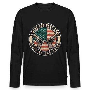 Weapon Club - Men's Premium Organic Long Sleeve Shirt - black - Front - Nico (187cm)