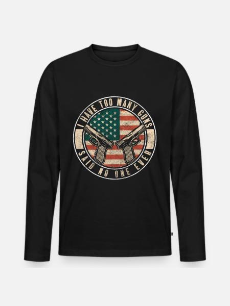 Weapon Club - Men's Premium Organic Long Sleeve Shirt - black