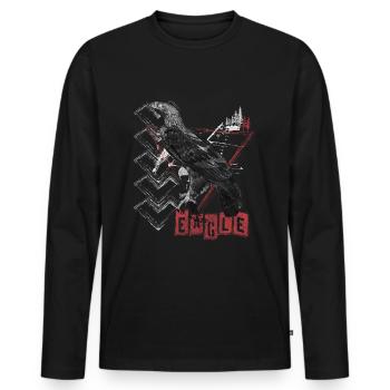 Trash Polka Dessin Wild Polka - T-shirt manches longues Premium bio Homme - noir - Devant - Nico (187cm)
