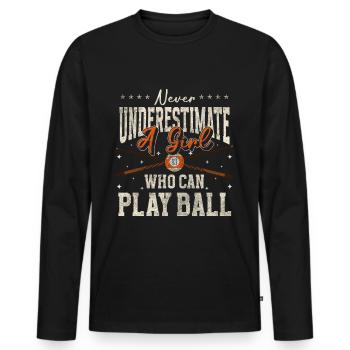 Billiard Profi Kneipensport - Männer Premium Bio Langarmshirt - Schwarz - Vorne - Nico (187cm)