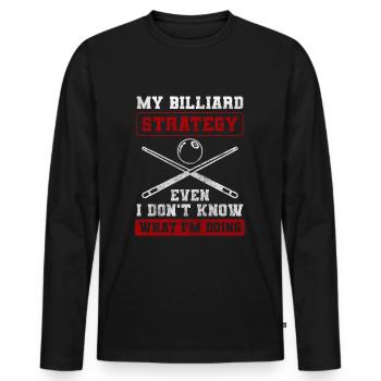Billiard Spiel Gewinner - Männer Premium Bio Langarmshirt - Schwarz - Vorne - Nico (187cm)
