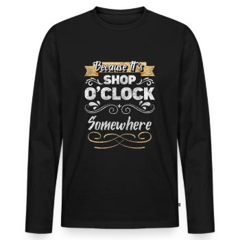 Shopping Purchase Fashion Shopping Queen - Men's Premium Organic Long Sleeve Shirt - black - Front - Nico (187cm)