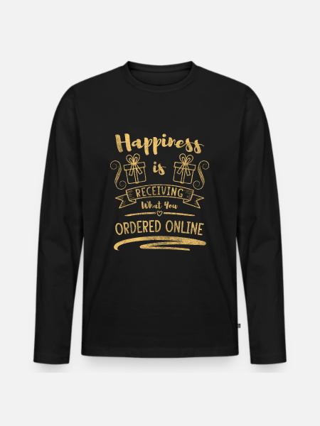 Shopping Shop Girlfriend Queen - Men's Premium Organic Long Sleeve Shirt - black