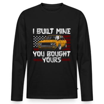 Tuner show garage - Men's Premium Organic Long Sleeve Shirt - black - Front - Nico (187cm)