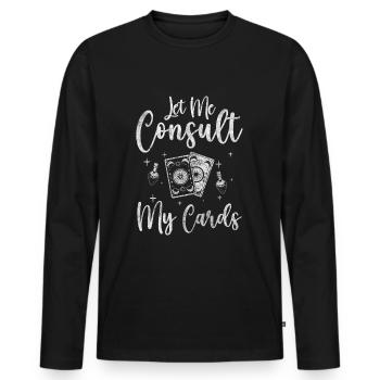 Psychics Divination Glass Ball - Men's Premium Organic Long Sleeve Shirt - black - Front - Nico (187cm)