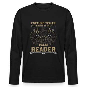 Fortune Teller Tarot Destiny - Men's Premium Organic Long Sleeve Shirt - black - Front - Nico (187cm)