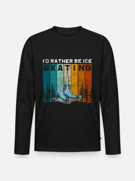 Ice Skates Hobby - Men's Premium Organic Long Sleeve Shirt - black