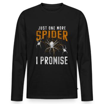 Araignées, Arachnides, Venimeux, Phobie - T-shirt manches longues Premium bio Homme - noir - Devant - Nico (187cm)