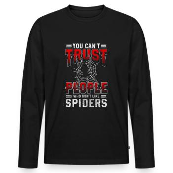 Spider Nature Tarantula Phobia - Men's Premium Organic Long Sleeve Shirt - black - Front - Nico (187cm)
