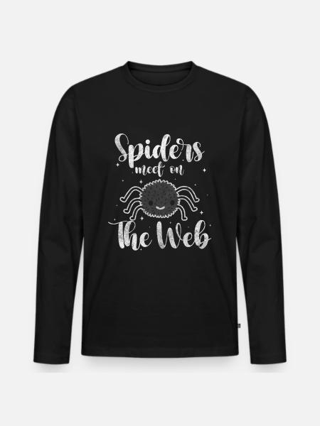 Spider Hunter Terrarium - Men's Premium Organic Long Sleeve Shirt - black