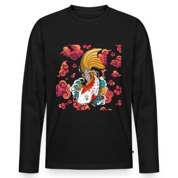 Asia Fighters Tell Fairy Tale - Men's Premium Organic Long Sleeve Shirt - black - Front - Nico (187cm)