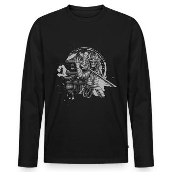 Asia Dragon Mythology - Men's Premium Organic Long Sleeve Shirt - black - Front - Nico (187cm)