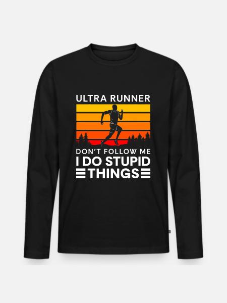 Runners Run Winners - Men's Premium Organic Long Sleeve Shirt - black