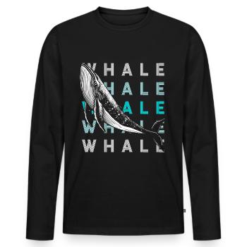 Sea Mammal - Men's Premium Organic Long Sleeve Shirt - black - Front - Nico (187cm)