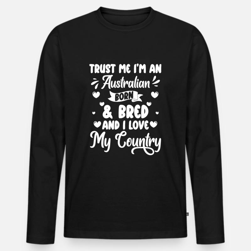 Outback Koala Commonwealth Tierwelt - Männer Premium Bio Langarmshirt - Schwarz