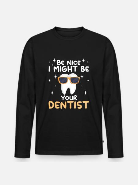 Dentiste Assistant Dentaire Médecine - T-shirt manches longues Premium bio Homme - noir