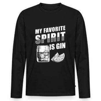 Alcohol Party Cocktail Liquor - Men's Premium Organic Long Sleeve Shirt - black - Front - Nico (187cm)