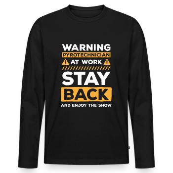 Pyrotechnie Feu d’artifice de football - T-shirt manches longues Premium bio Homme - noir - Devant - Nico (187cm)