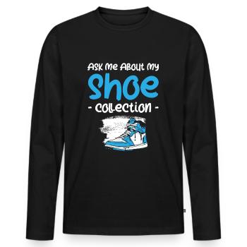 Chaussures - T-shirt manches longues Premium bio Homme - noir - Devant - Nico (187cm)