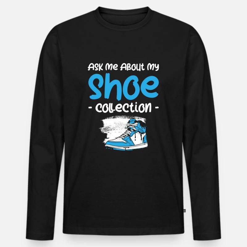 Schuhe - Männer Premium Bio Langarmshirt - Schwarz