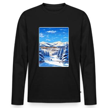 Beaver Creek Ski St Anton Travel Poster Souvenir - Men's Premium Organic Long Sleeve Shirt - black - Front - Nico (187cm)