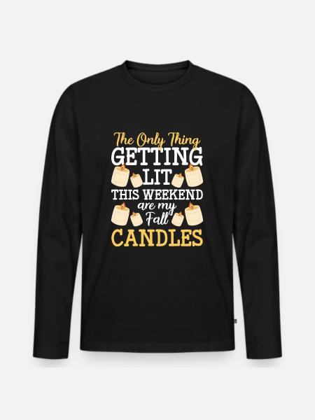 Candlelight Friendship Passion - Men's Premium Organic Long Sleeve Shirt - black