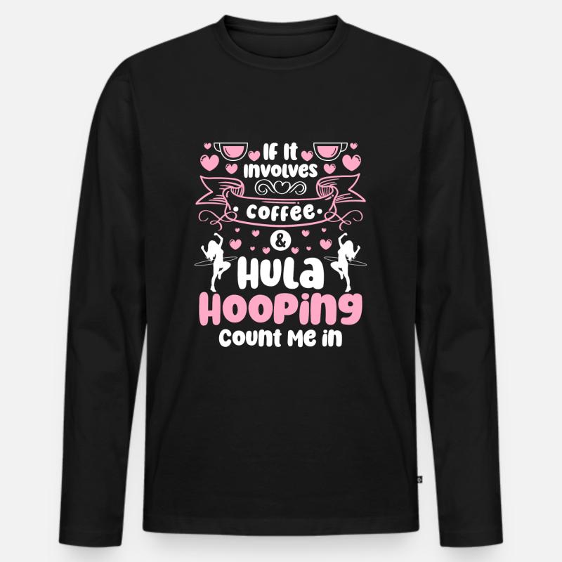 Fitness Spaß - Männer Premium Bio Langarmshirt - Schwarz