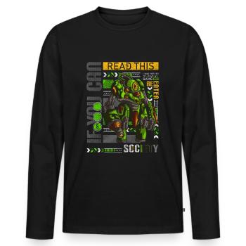 Gamer Nerd League Controller - Men's Premium Organic Long Sleeve Shirt - black - Front - Nico (187cm)