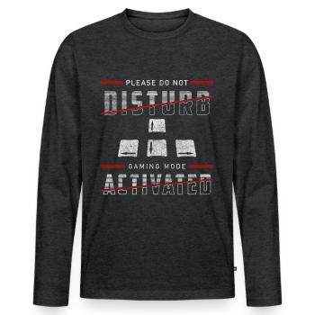 Gamer PC Masterrace League Streamer - Men's Premium Organic Long Sleeve Shirt - heather anthracite - Front - Nico (187cm)