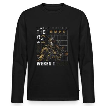 Gaming Online Graphics Games - Men's Premium Organic Long Sleeve Shirt - black - Front - Nico (187cm)