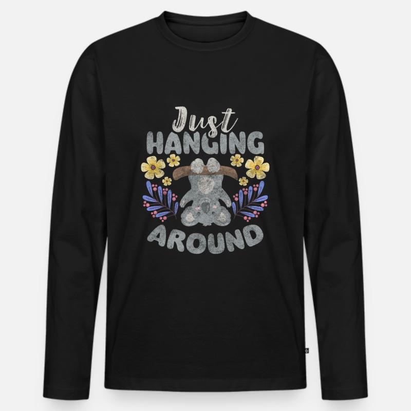 Koalabär Baum - Männer Premium Bio Langarmshirt - Schwarz