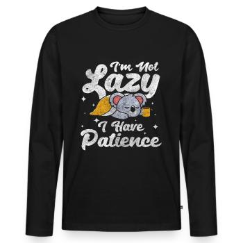 Koala Bear Eucalyptus Zoo Animal Welfare - Men's Premium Organic Long Sleeve Shirt - black - Front - Nico (187cm)